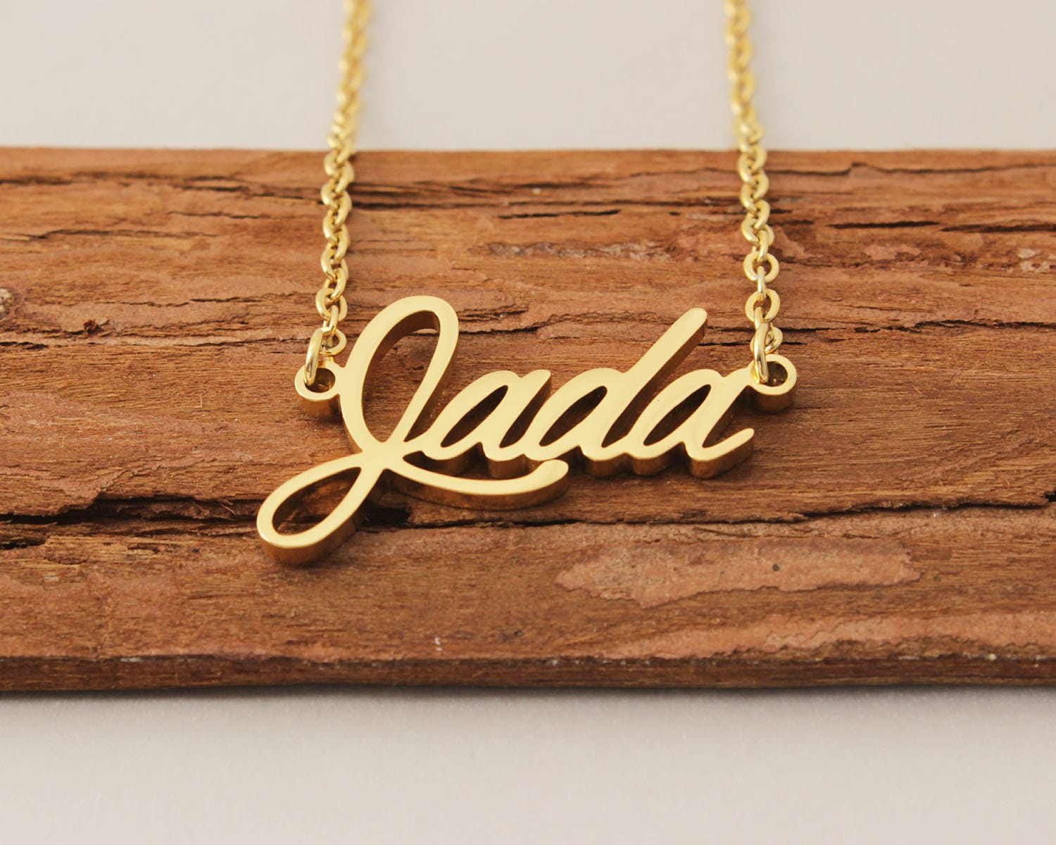 Personalized Necklace Jada Nameplate Necklace Cursive Her Name