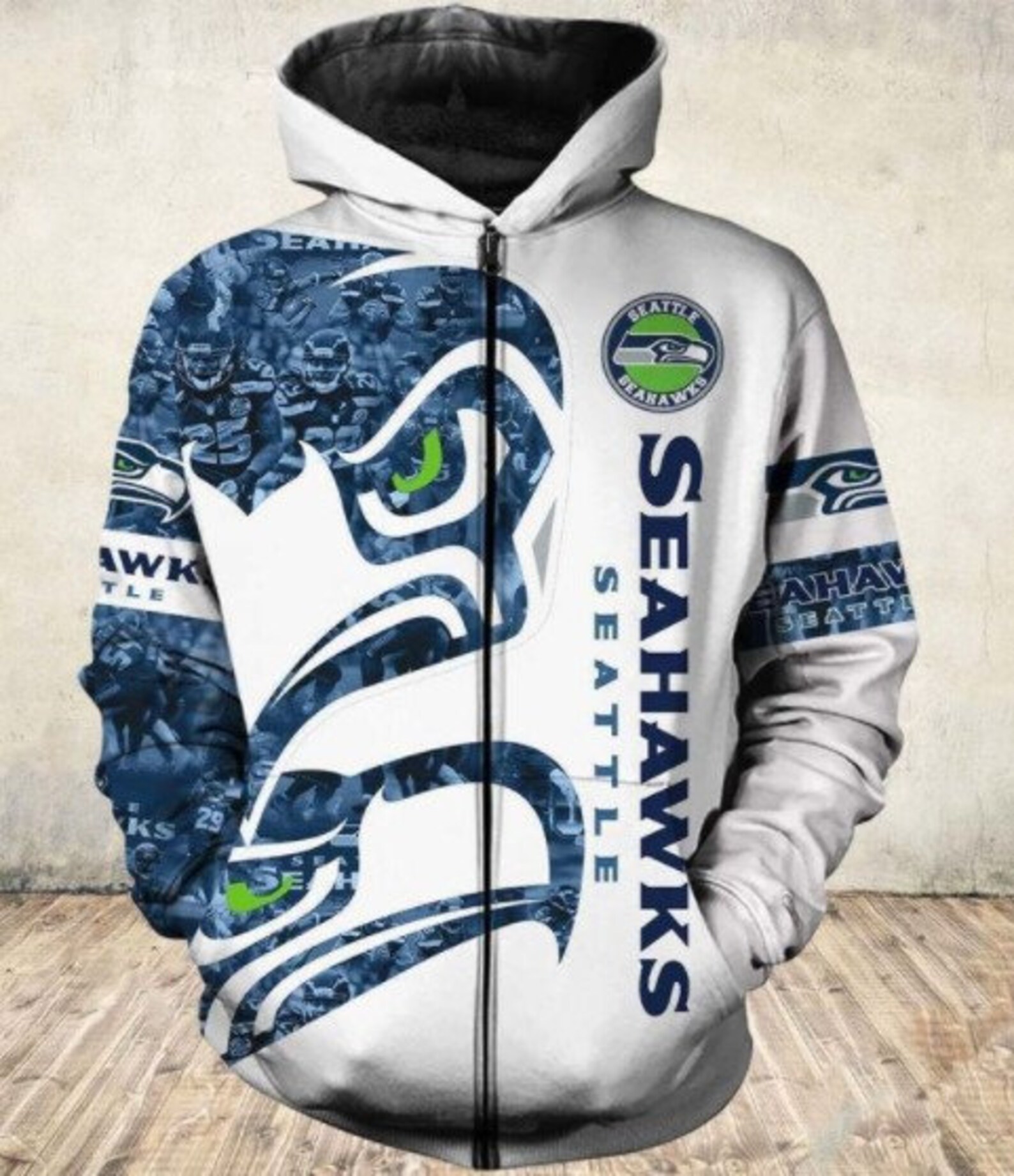 seahawks white sweatshirt
