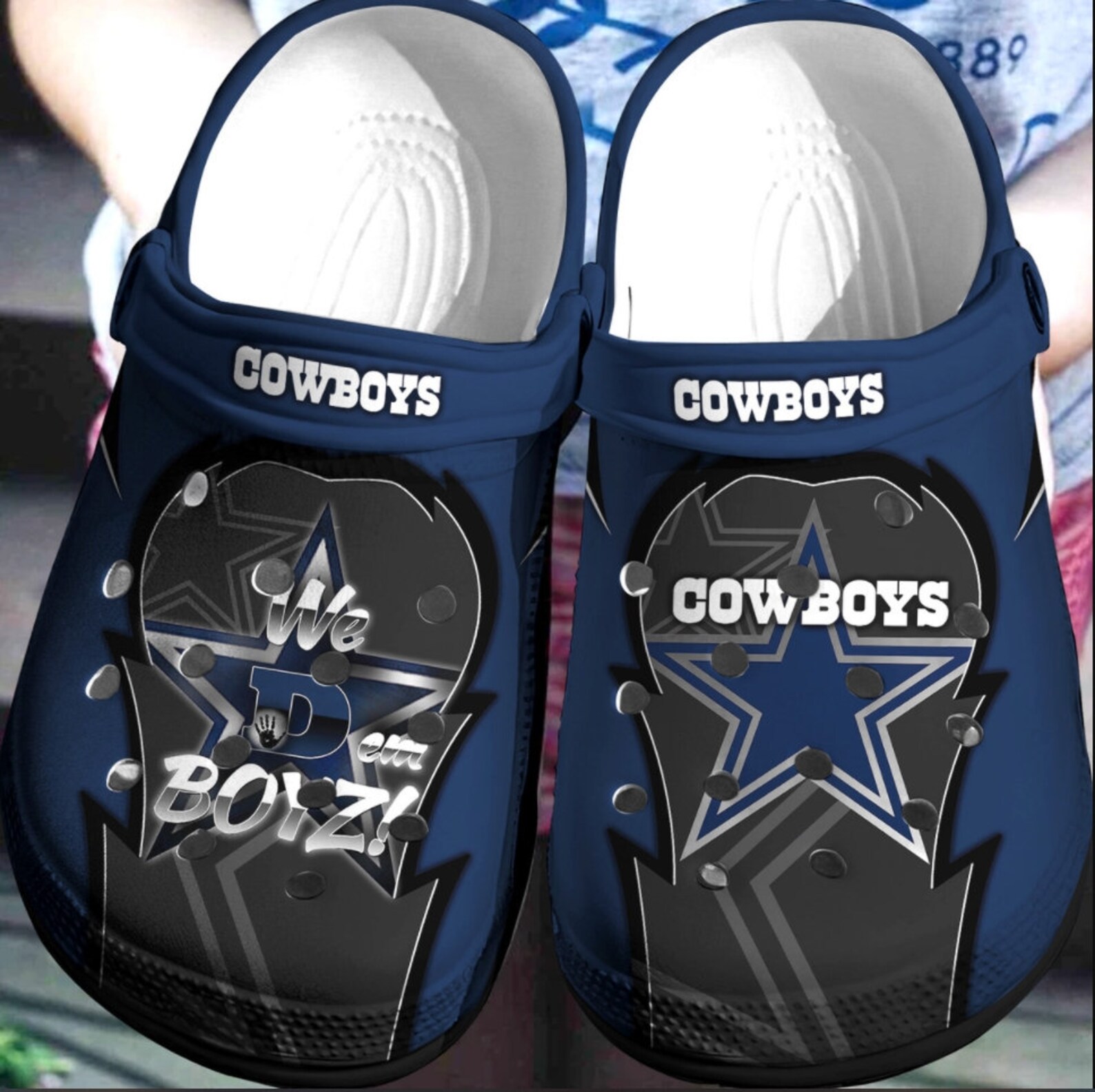 dallas cowboys crocs men's