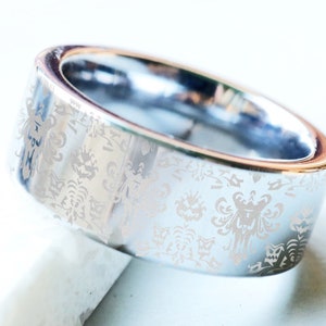Trouwring Haunted Mansion, trouwring Jack en Sally, cadeau Haunted Mansion, Jack We&#39;re Simply Meant To Be Ring, gegraveerde ring Jack