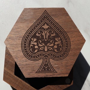 Ace of Spades Wedding Box, Playing Cards Ring, Ace Wedding Box, Ace of Spades Wedding Ring, Joker Ring, Poker Ring, Lucky Spades Ring Box