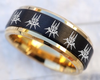 Nier Automata Yorha 2B Ehering, Nier Automata Ring, Gamer Verlobungsring, Nerd Schmuck, Nier Automata Spinner Ring, Nier Automata Geschenk