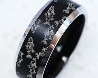 Fishing Wedding Band - Etsy