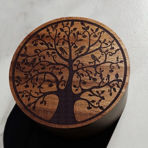 Tree of Life Proposal Box, Sun and Moon Wedding Ring Box, Tree of Life Engagement Ring Bearer, Nature Jewelry Box