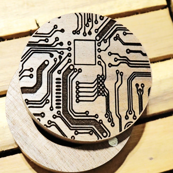 Circuit Board Ring Box, Engineer Wood Ring Box, Computer Science Wedding Ring Box, Nerd Proposal Box, Geek Gift, PC Board Wood Engraved Box