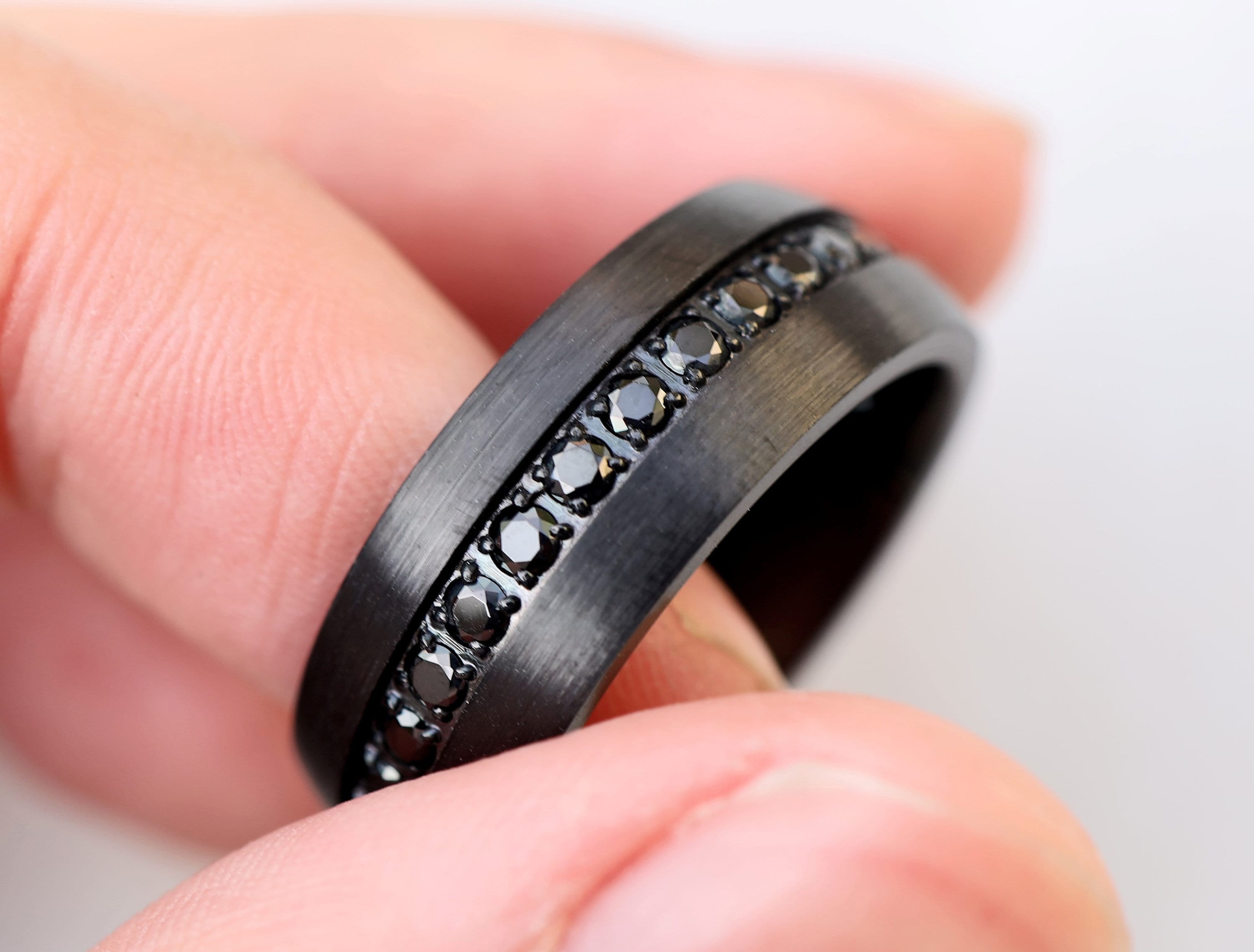 Black sapphire wedding set best sale