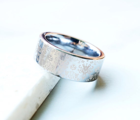 Alliance du manoir hante alliance de Jack et Sally cadeau du manoir hante bague Jack We re Simply Meant To Be bague gravee Jack Etsy France