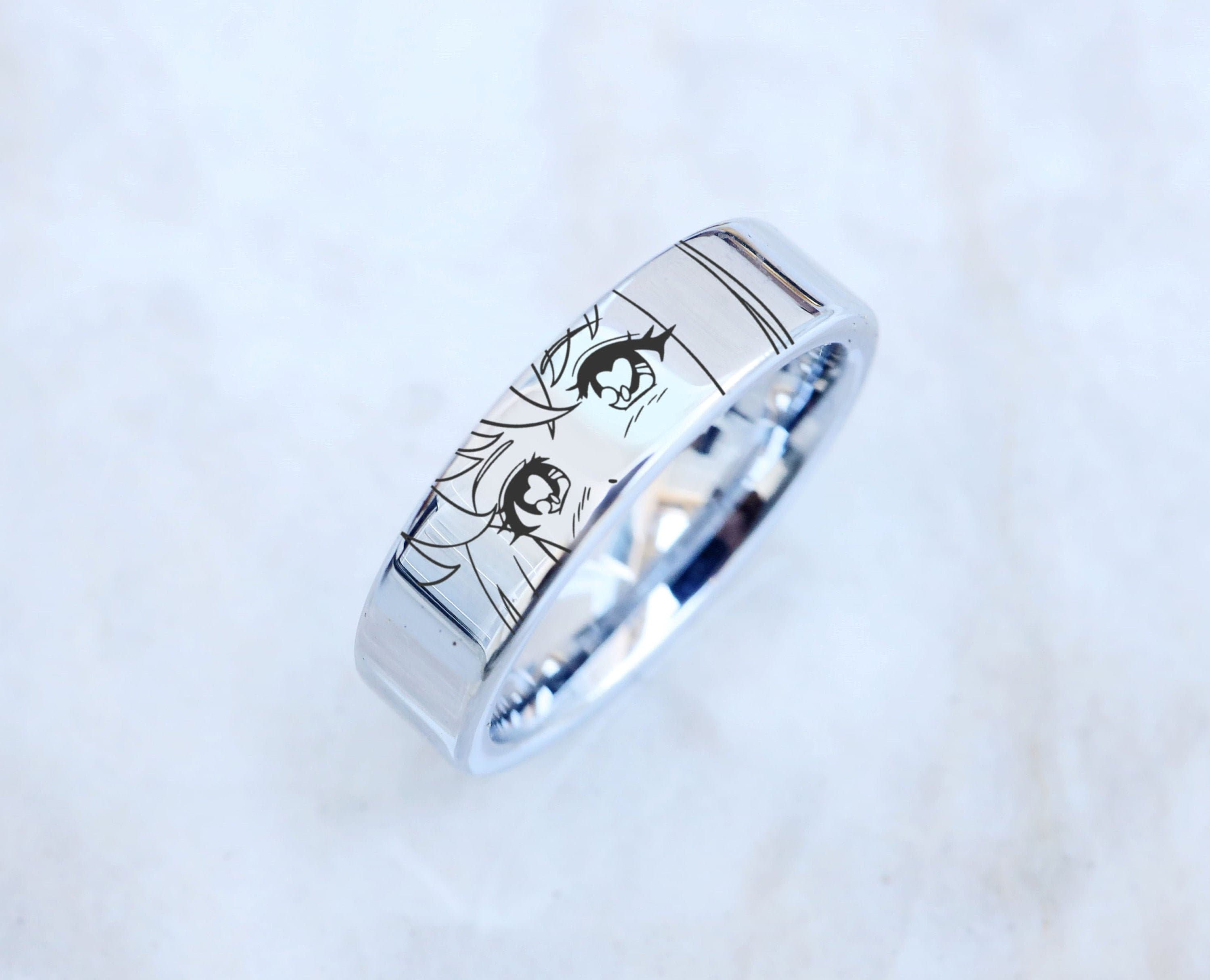 Buy 2pcs Anime Rings For Men BoysAkatsu Ring Set Jewelry Cosplay Itach  Stainless Steel Accessory Gift PartyBlack White NonPrecious Metal no  at Amazonin