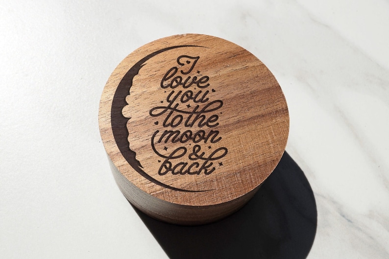 Sun and Moon Wedding Ring Box Sun and Moon Love Engagement Ring Bearer Sun Moon Jewelry Box I Love You To The Moon and Back Proposal Box
