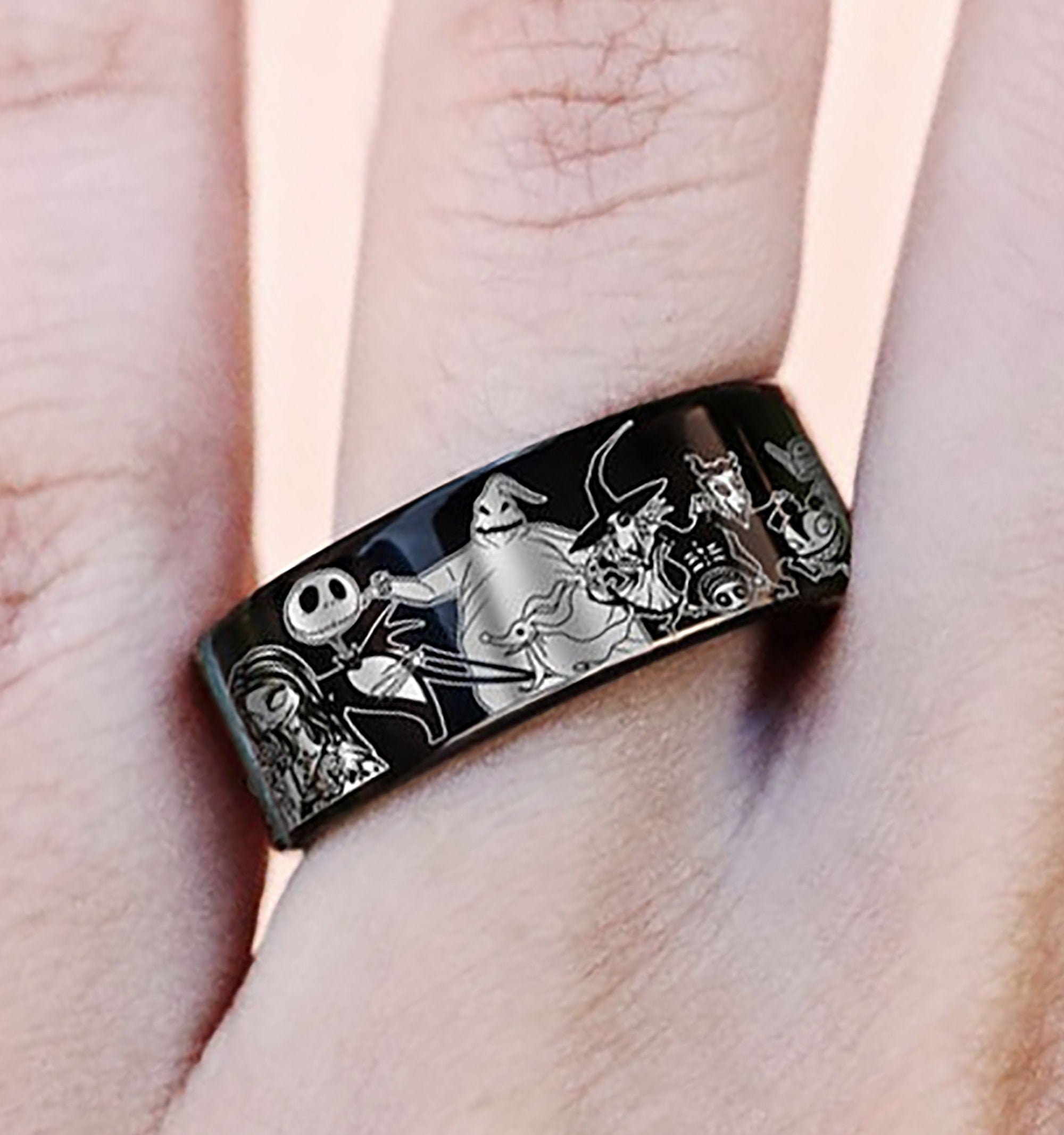 Nightmare Before Christmas Wedding Rings