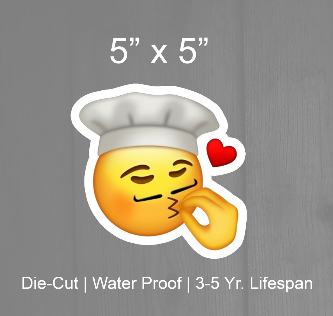 Chefs Kiss Emoji Funny Meme Car Bumper Sticker Ipad Iphone Etsy