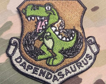 Dependasaurus Morale Patch, Military Wife Design (3x3")