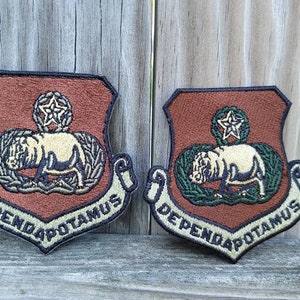Dependapotamus Moral Patch For that special Dependa. We have the Hardest Job In The Military. Military Wife or Husband