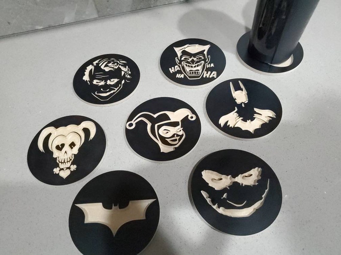 DC coasters/Batman coasters/Justice league coasters/ Etsy