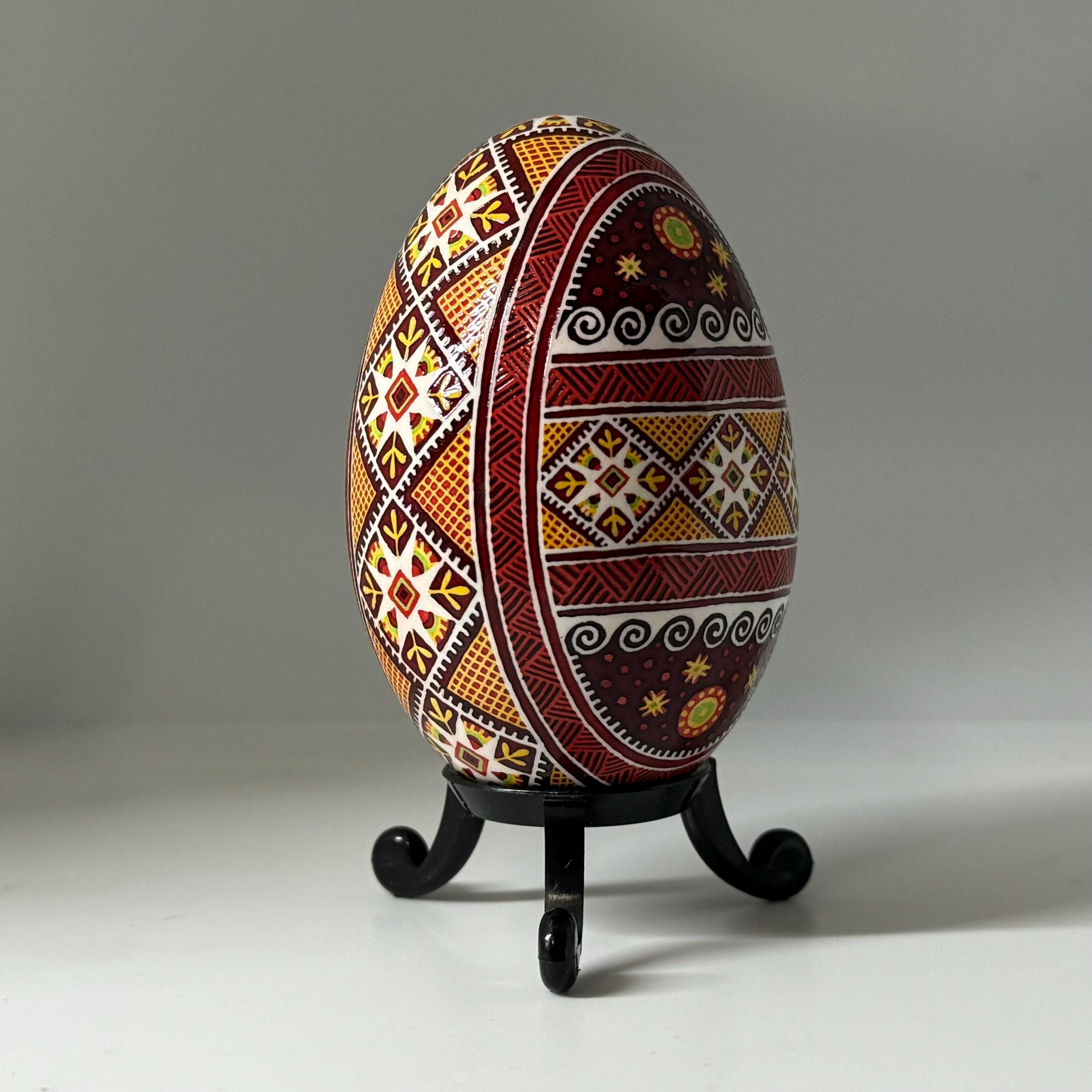 Goose Egg Pysanky - Ukrainian Easter Egg - Celebrating the Harvest - Etsy