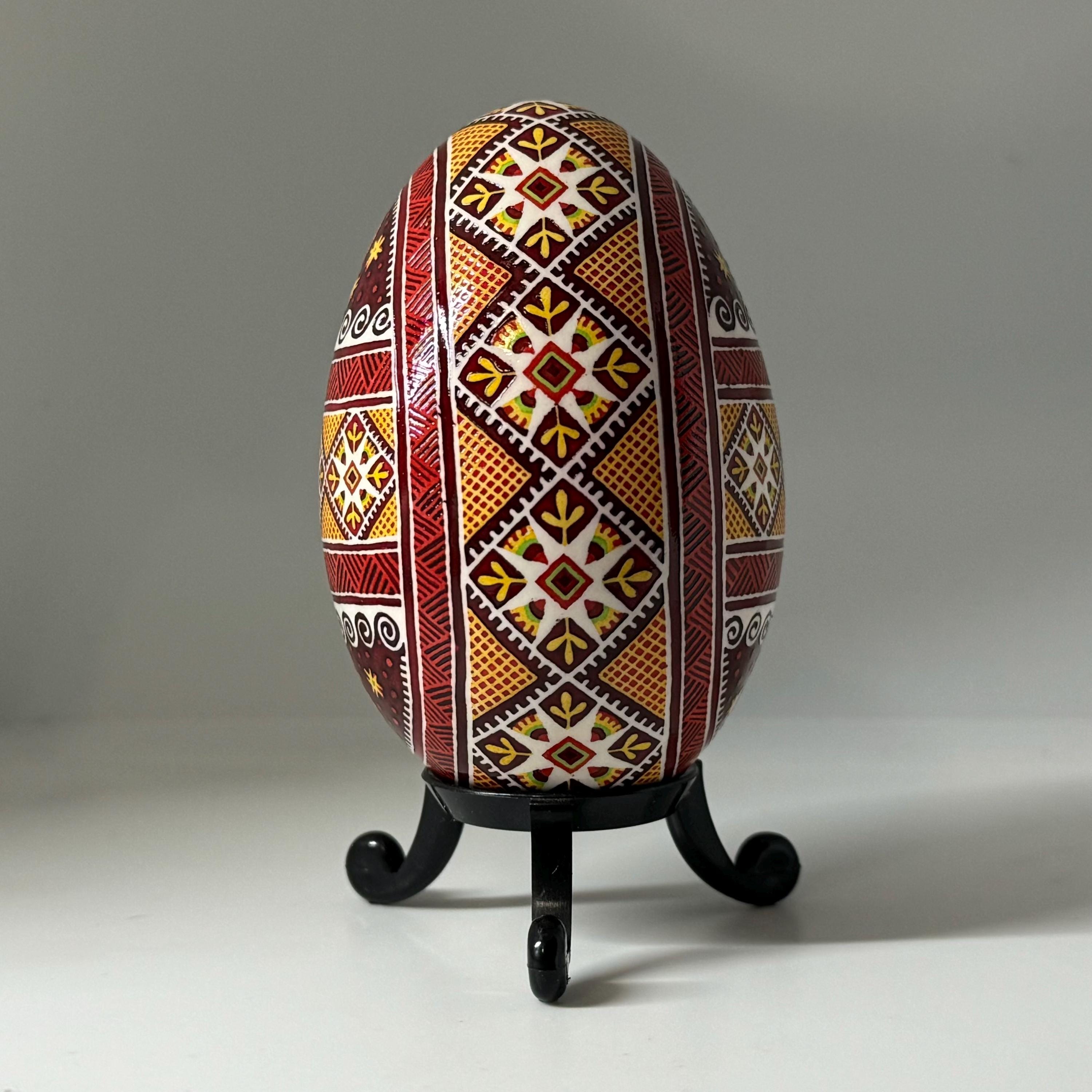 Goose Egg Pysanky - Ukrainian Easter Egg - Celebrating the Harvest - Etsy