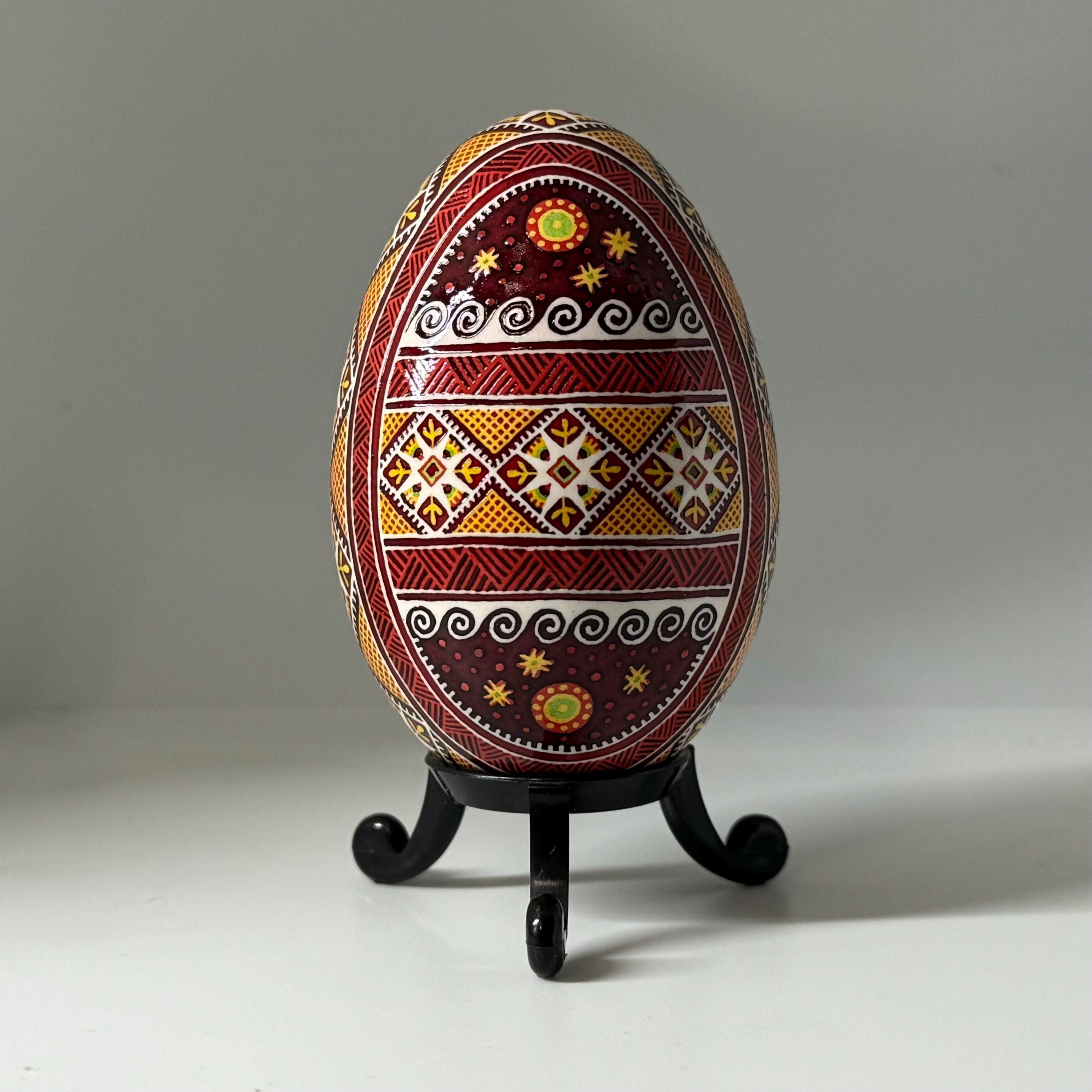 Goose Egg Pysanky - Ukrainian Easter Egg - Celebrating the Harvest - Etsy