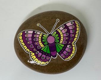 Butterfly Painted Rock
