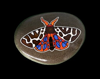 Tiger Moth Painted Rock