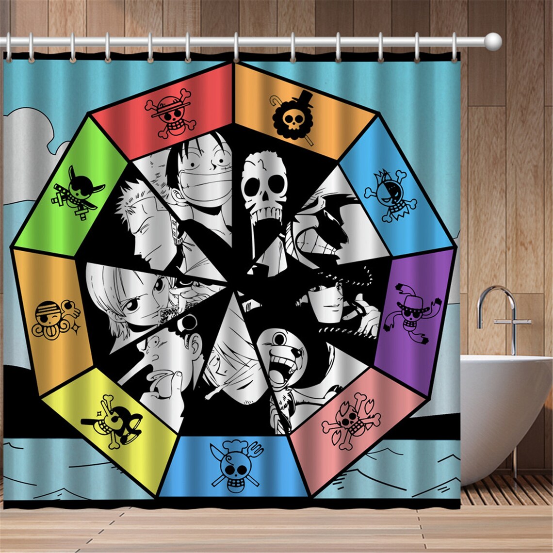 Customized Shower CurtainOne Piece Anime cute and thick Etsy