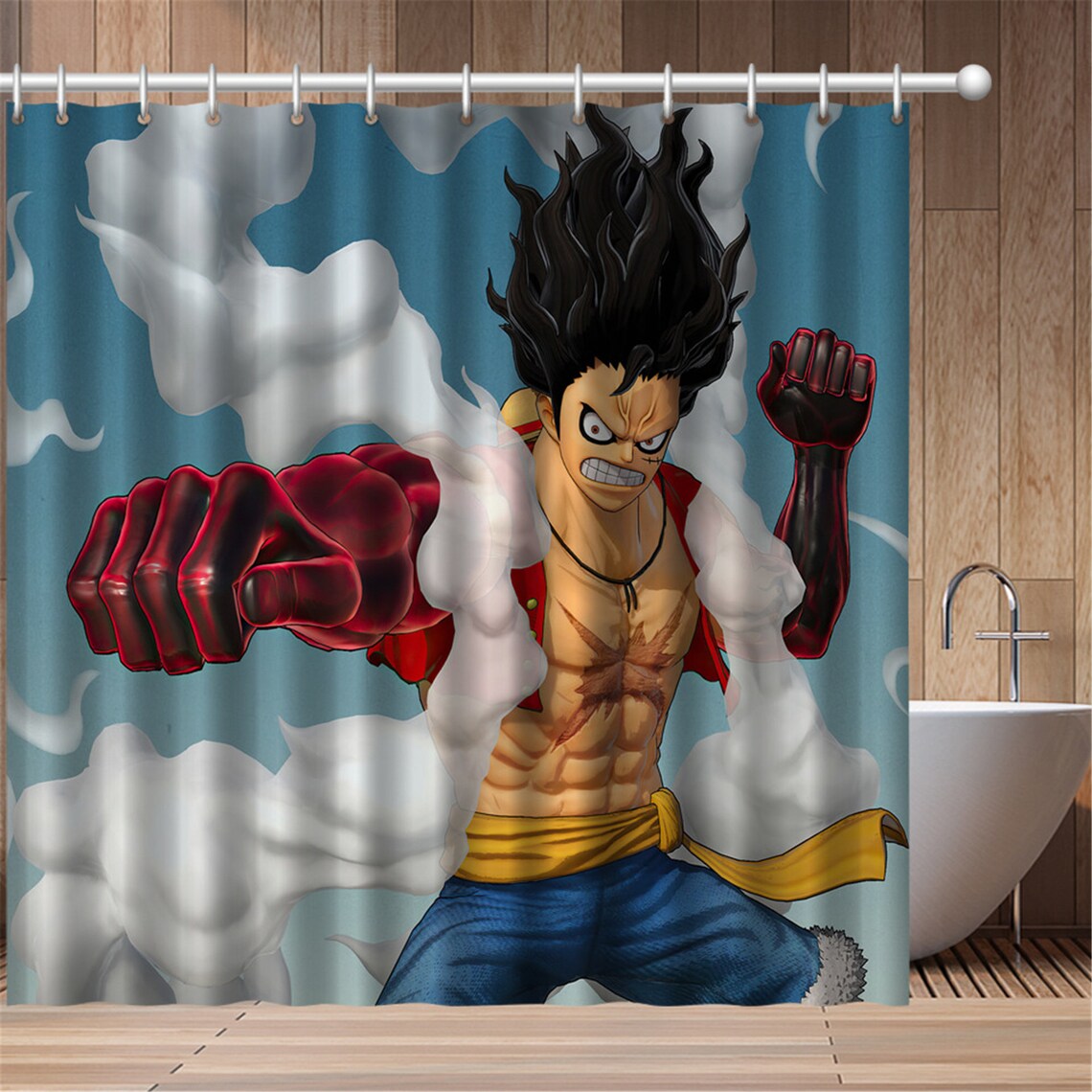 Customized Shower CurtainOne Piece Anime cute and thick Etsy