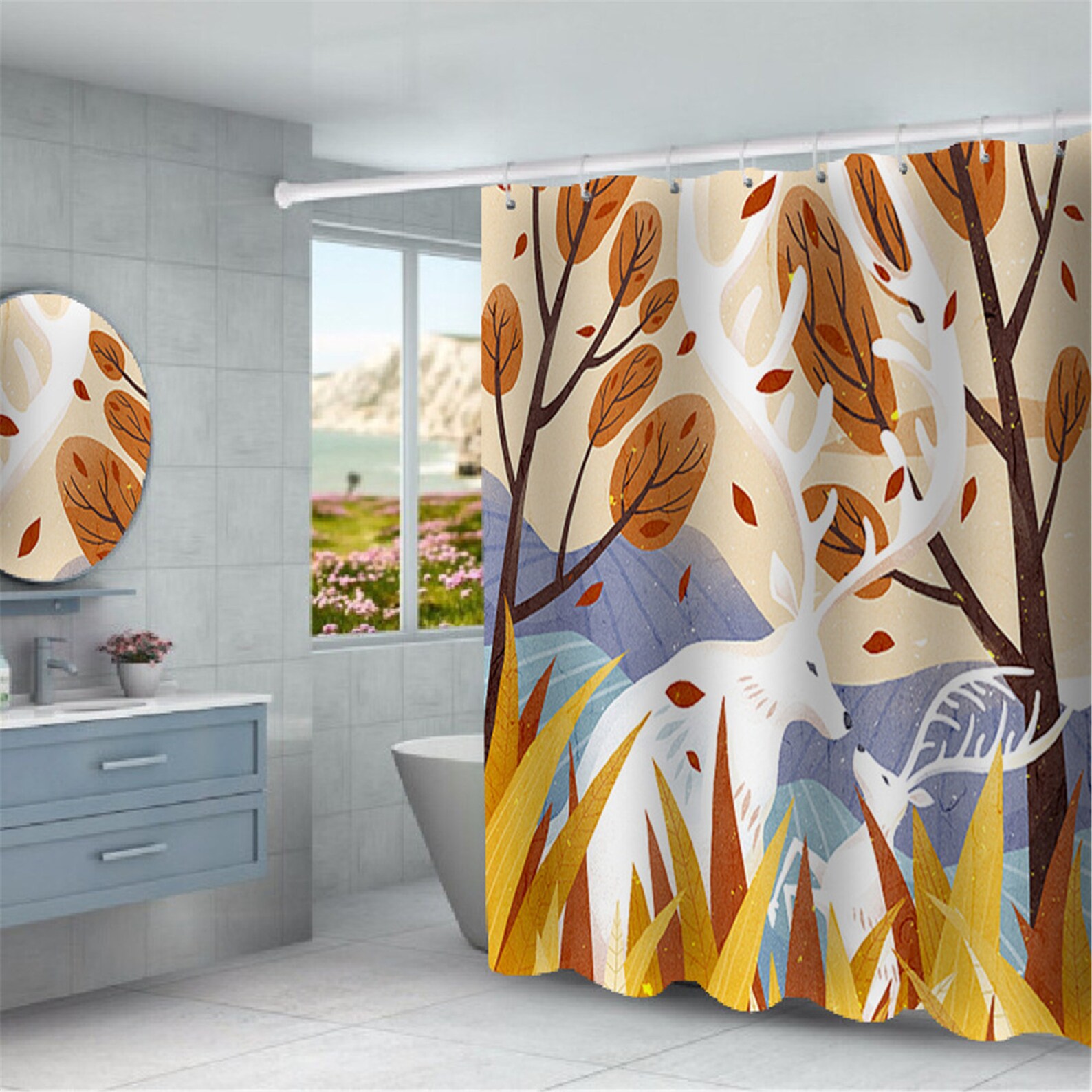 Customized shower curtaincartoon shower curtain tarpfree Etsy