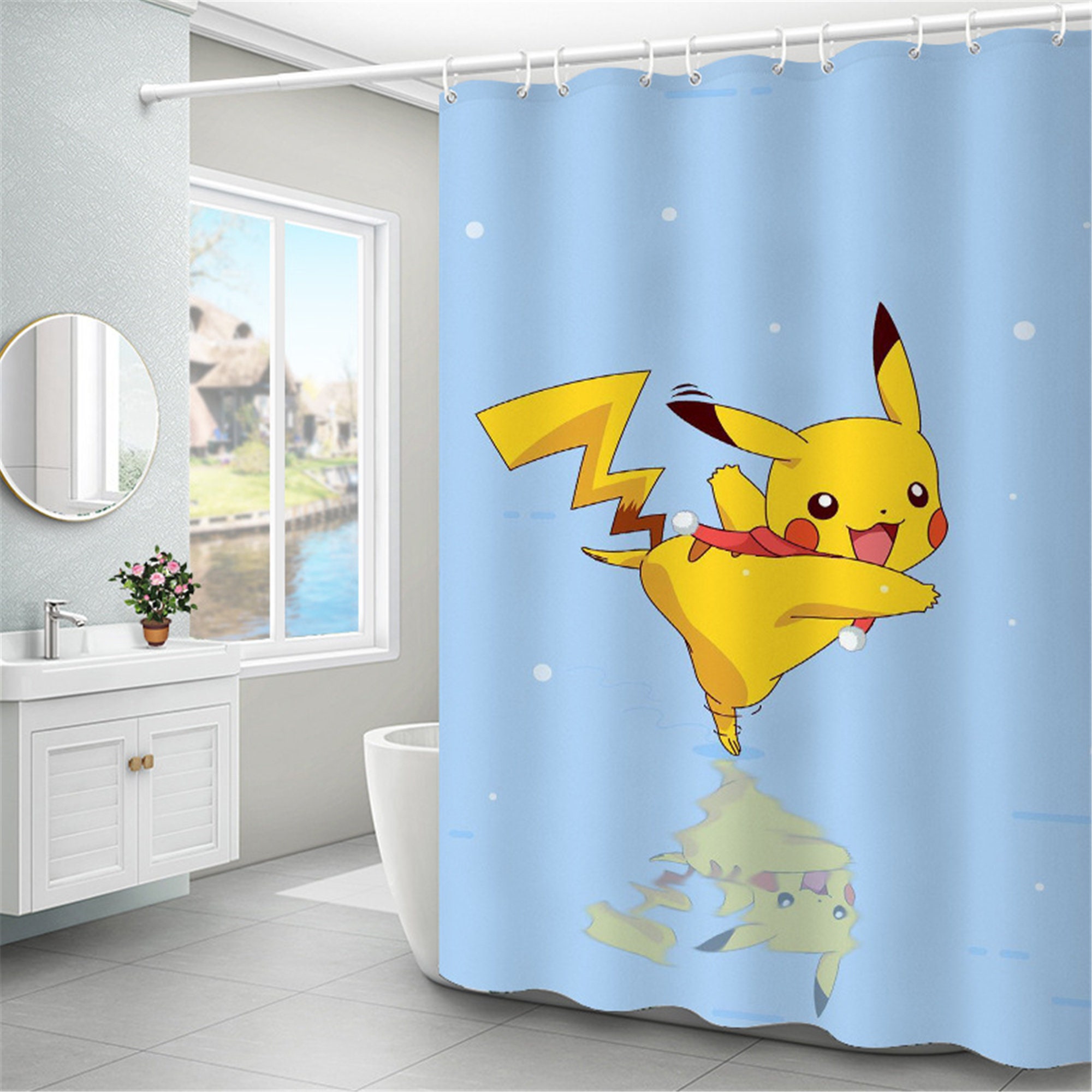 Customized shower curtaincartoon shower curtain tarpfree Etsy