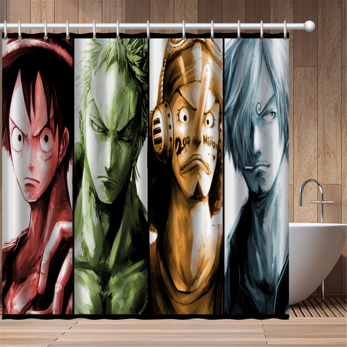 Customized Shower CurtainOne Piece Anime cute and thick Etsy