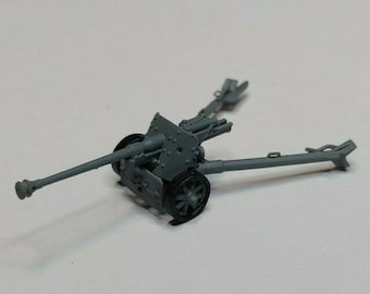 Wehrmacht 7,5cm PaK 40 in Stellung, N Scale, Spur N, 1:160, 3D Printed, Militar, epoche 2