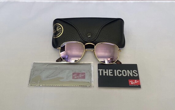 ray ban hexagonal purple
