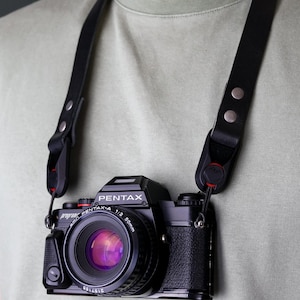 Leather Camera Strap: Quick Release Peak Design Anchors, Handmade in the UK, Canon Nikon Leica