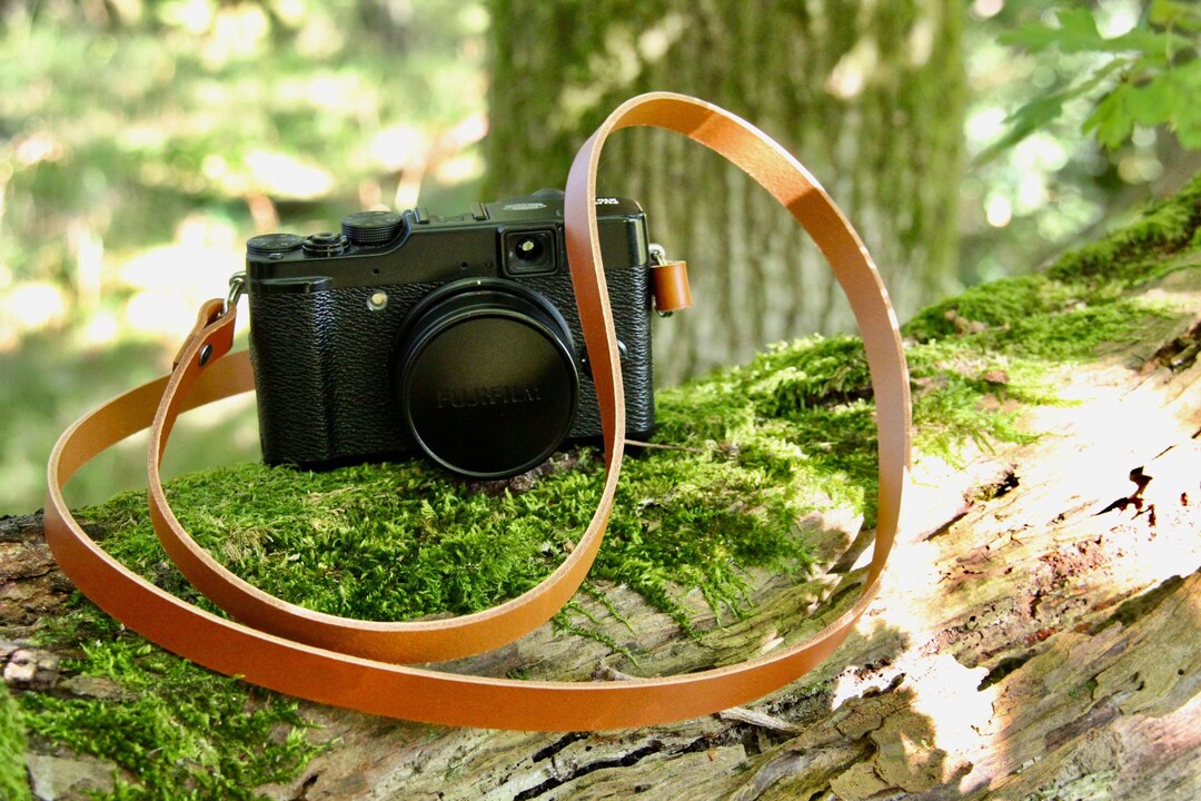 Leather Camera Strap Slim Fixed Length Handmade Etsy