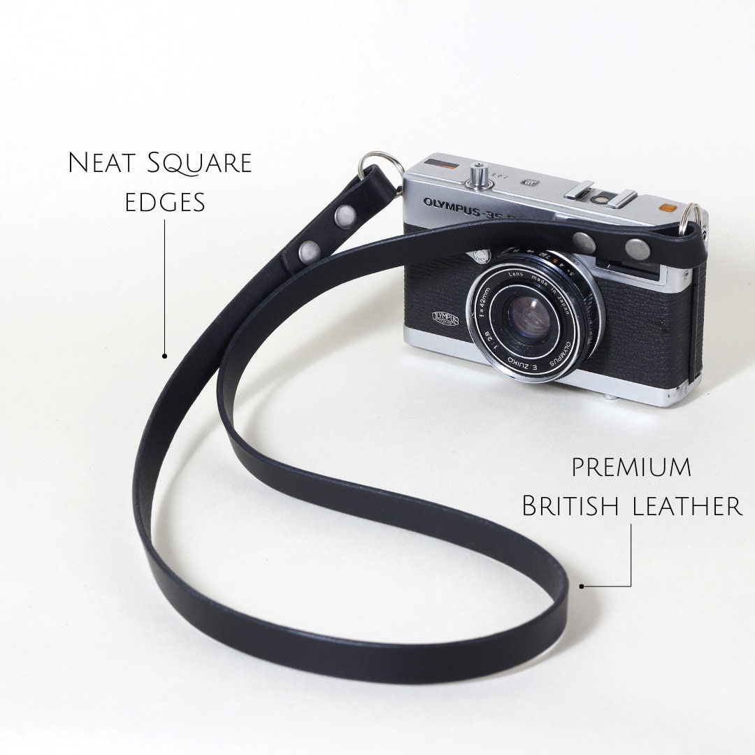 Leather Camera Strap, Thin Neck or Shoulder Strap