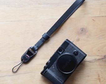 Handmade Leather Camera Wrist Strap, Peak Design Anchors, Quick Release
