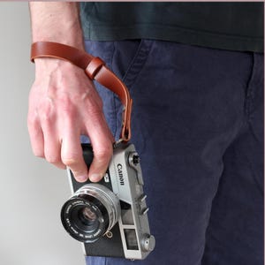 Dragonne en cuir pour appareil photo vintage Dragonne en cuir pour appareil photo compatible avec les reflex numériques ou les appareils photo sans miroir Leica Fuji Sony Nikon