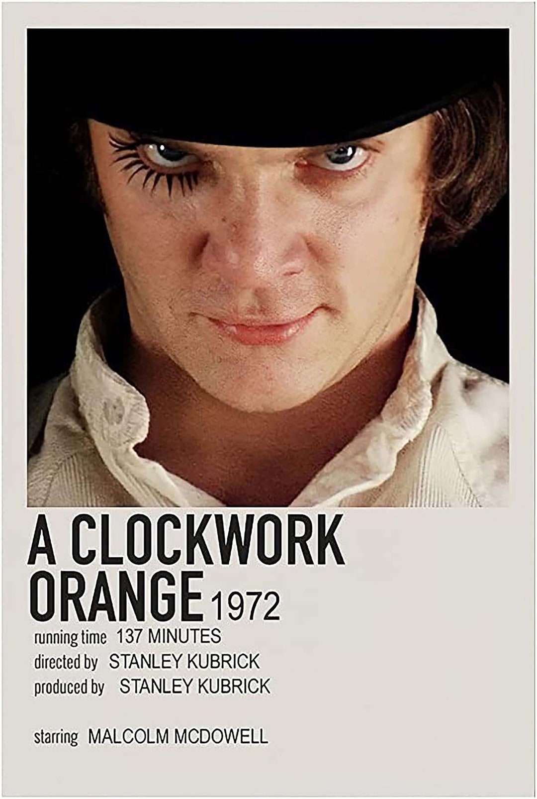 A Clockwork Orange Movie Poster Vintage Movie Poster Crime Etsy