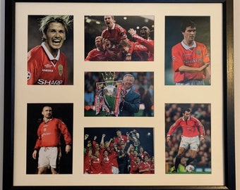 Manchester United Framed Picture - New - 90's Beckham, Ferguson, Cantona, Giggs,