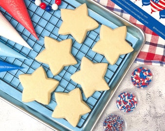 DIY Fourth of July Stars Cookie Kit - Decorate Your Own Cookies | One Dozen