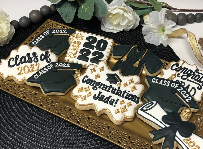 Assorted Graduation Cookies One Dozen image 1