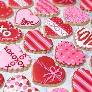Valentine Heart Sugar Cookies, Valentine&#39;s Day Cookies | Half Dozen