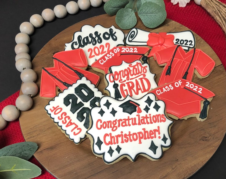 Assorted Graduation Cookies One Dozen image 2