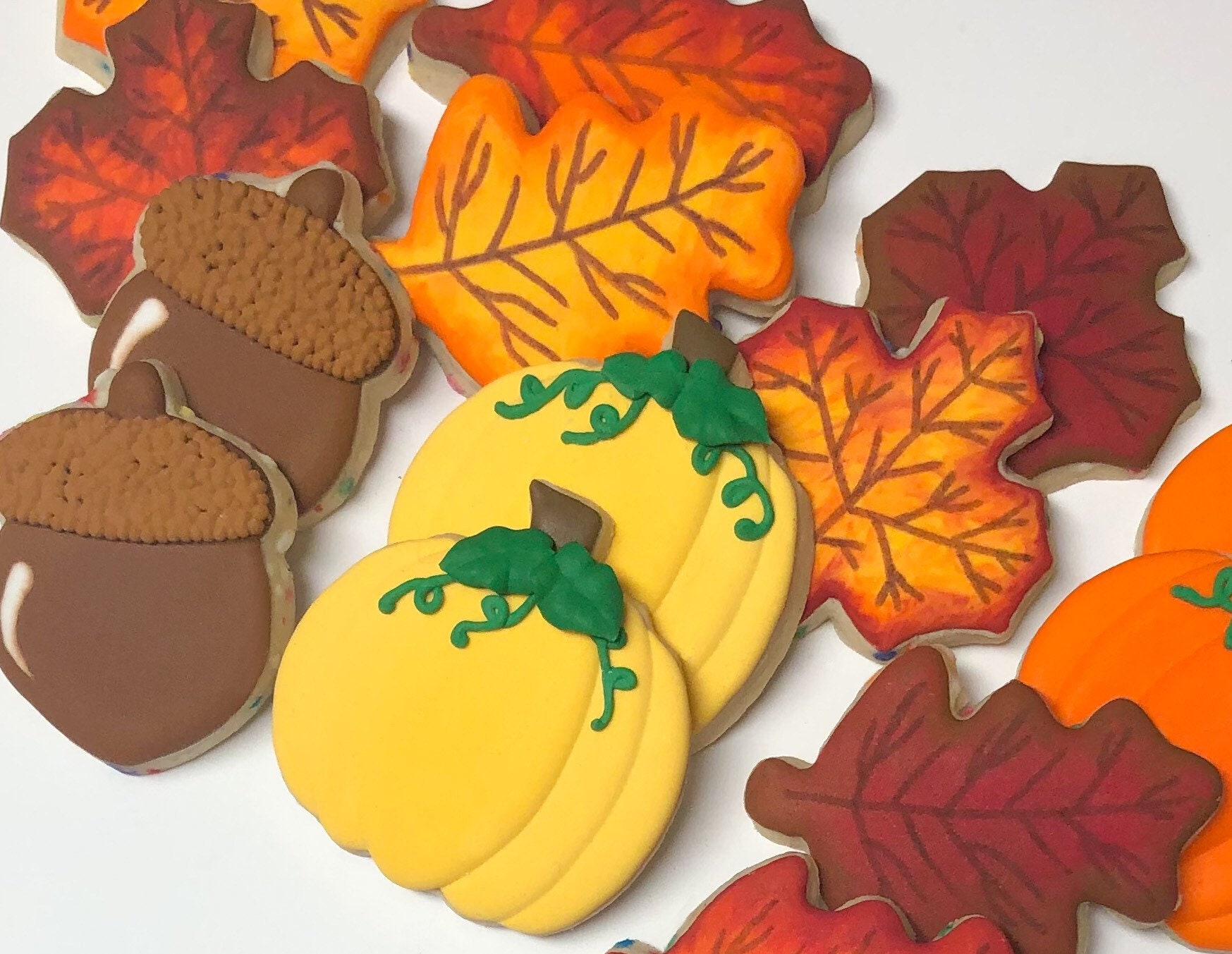 Fall Sugar Cookies, Autumn Cookies | One Dozen - Etsy