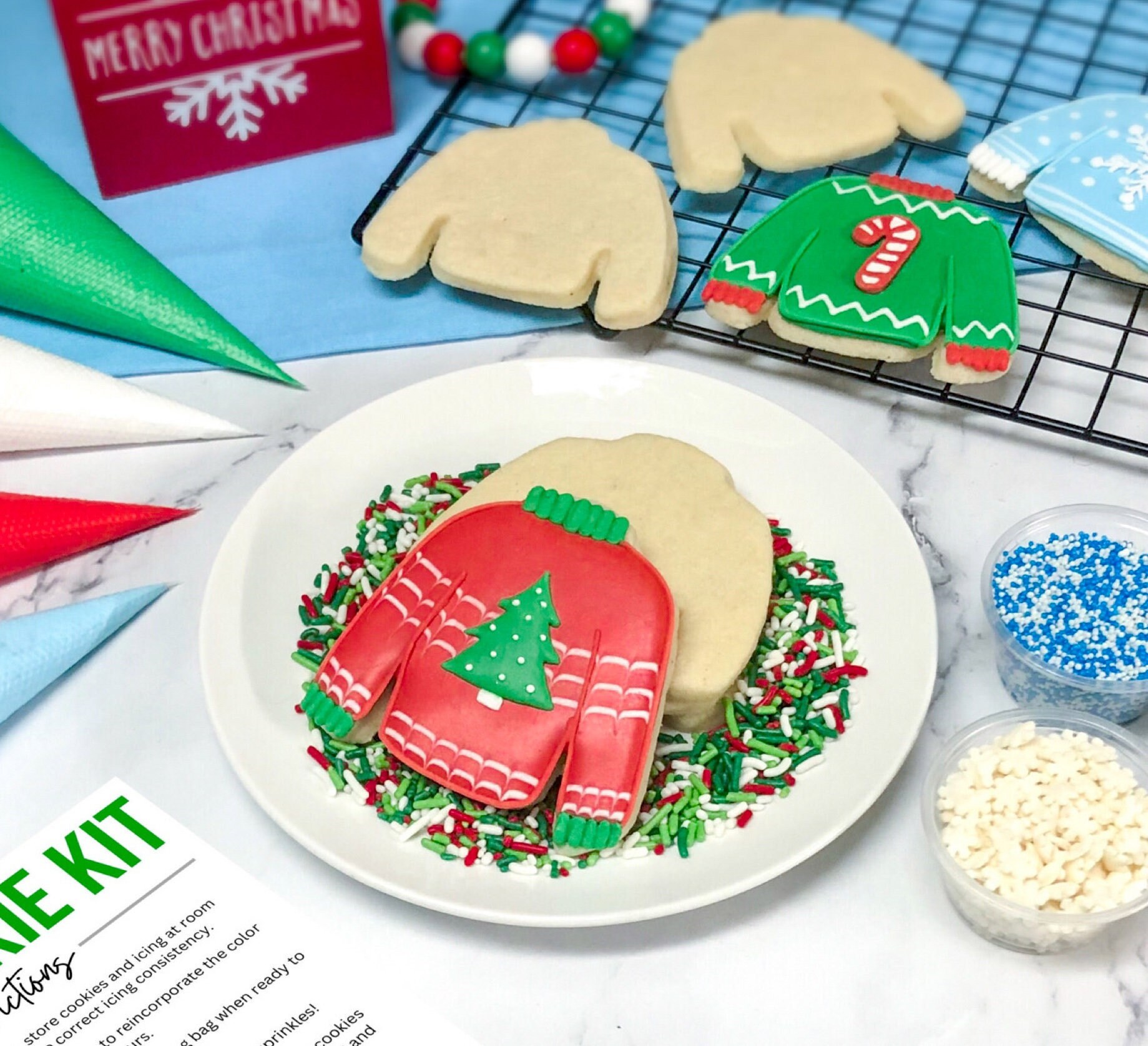 DIY Ugly Sweater Cookie Kit - Decorate Your Own Cookies | One Dozen - Etsy