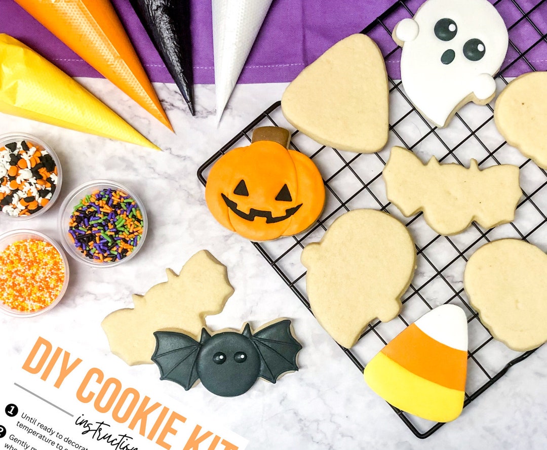 DIY Halloween Cookie Kit Decorate Your Own Cookies One Dozen Etsy