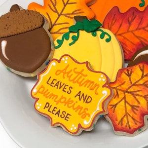 Fall Sugar Cookies, Autumn Cookies | One Dozen
