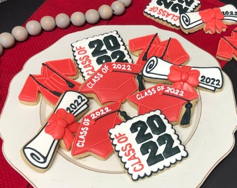 Assorted Graduation Cookies | One Dozen