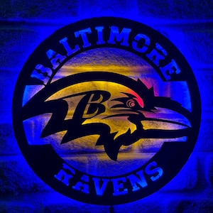 Baltimore Ravens Lighted Wall Decor,Home Sign,Office Decor,Chiristmas gifts