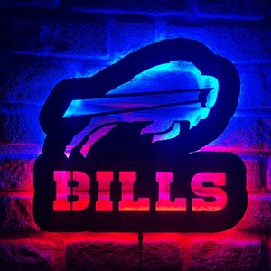 Football Led light Buffalo Bills Football LED Neon Sign lamp, nightlight, Wall Light Wall Decor