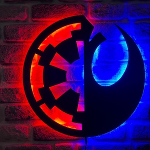 Rebel Empire light,Star wars lighted wall decor,star wars led sign,star wars neon,sign,star wars fan art
