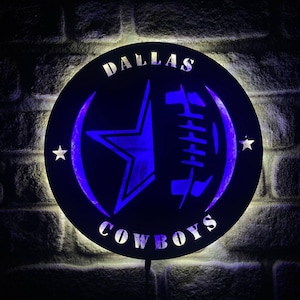 Dallas Cowboys Wall Sign Fan Art Sign Cowboys Wall Sign Gift Man Cave Christmas Gift  NFL